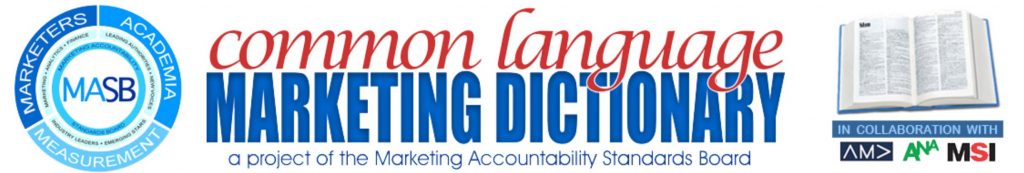 MASB Common Language Dictionary